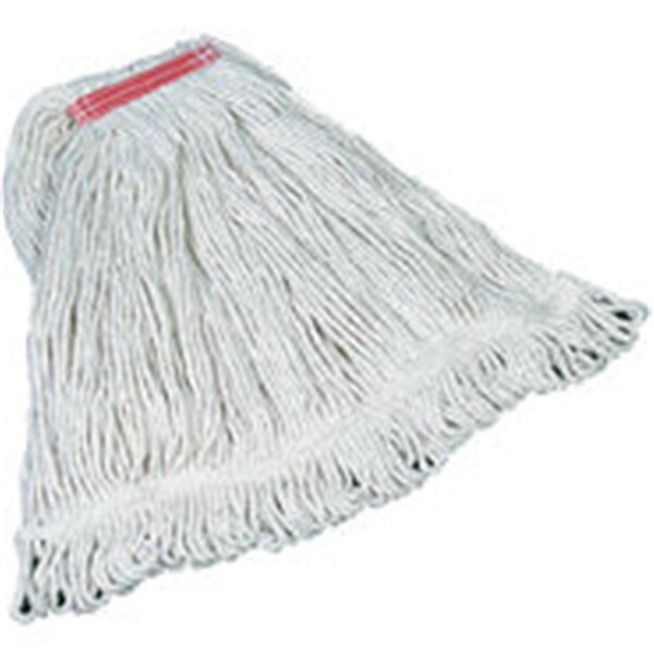 Eat-In Rubbermaid Commercial Products 1 in. Super Stitch Cotton Looped End Wet Mop, Green Head - Large EA1654619 - main